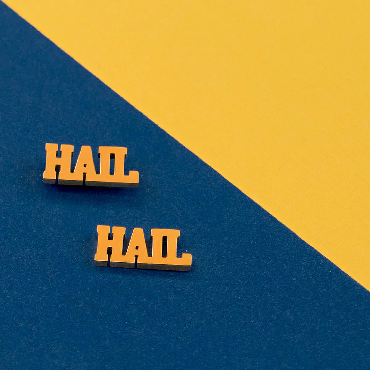 Stone Armory Michigan Wolverines Earrings - HAIL 18K Gold Plated Earrings - Hypoallergenic Earrings for Sensitive Ears - Women's Michigan Wolverines Apparel