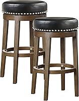 Vista 6 de Lexicon Blueridge Taburete giratorio de altura de mostrador (juego de 2), 25" SH, gris