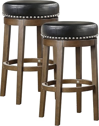 Miniatura 6 de Lexicon Blueridge Taburete giratorio de altura de mostrador (juego de 2), 25" SH, gris Gris,Marrón,Verde,Negro -,Rojo -