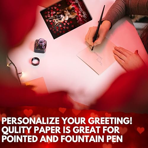 Miniatura 8 de Tarjeta de felicitación para el día de San Valentín de pastor alemán, de la colección Unique Dog Party Delights, grande, 5 x 7 pulgadas, interior en