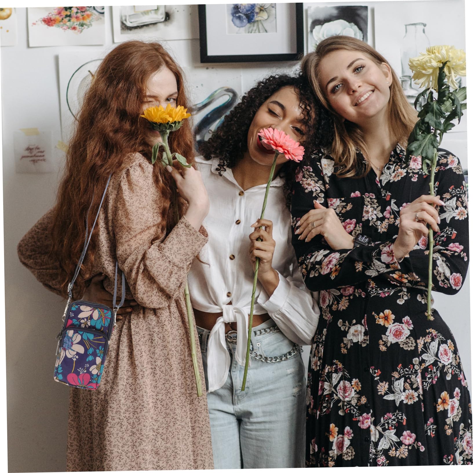 3pezzi Borsa Tracolla Multifunzionale Per Smartphone Da Donna Borsa Con Cinturino Removibile Per Uso Quotidiano Per Shopping e Viaggi