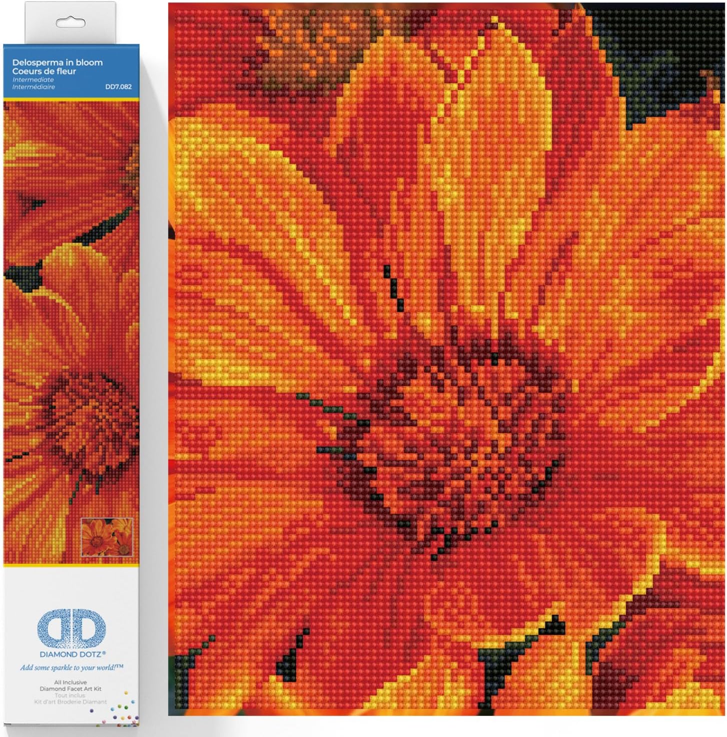DIAMOND DOTZ Delosperma in Bloom Diamond Painting Kits for Adults - Diamond Art Kits a Relaxing Creative Craft Kit with Dotz Gems 11.8x15.8