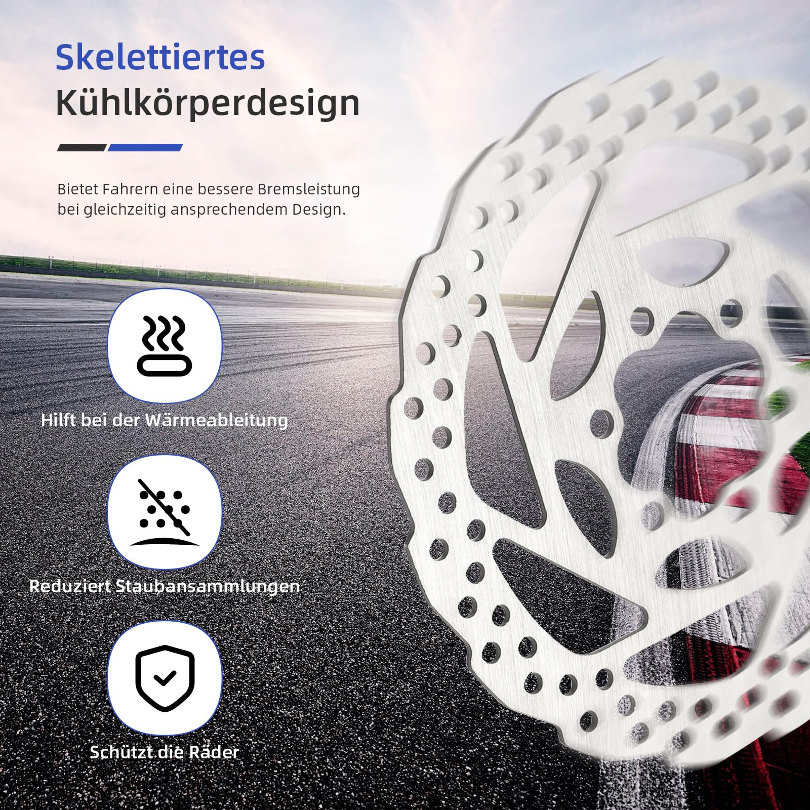 ulip Lot de 2 disques de frein pour scooter - 140 mm - Avec 12 vis - Convient pour scooter KuKirin G3, G2 Master, KUGOO G4 - 5