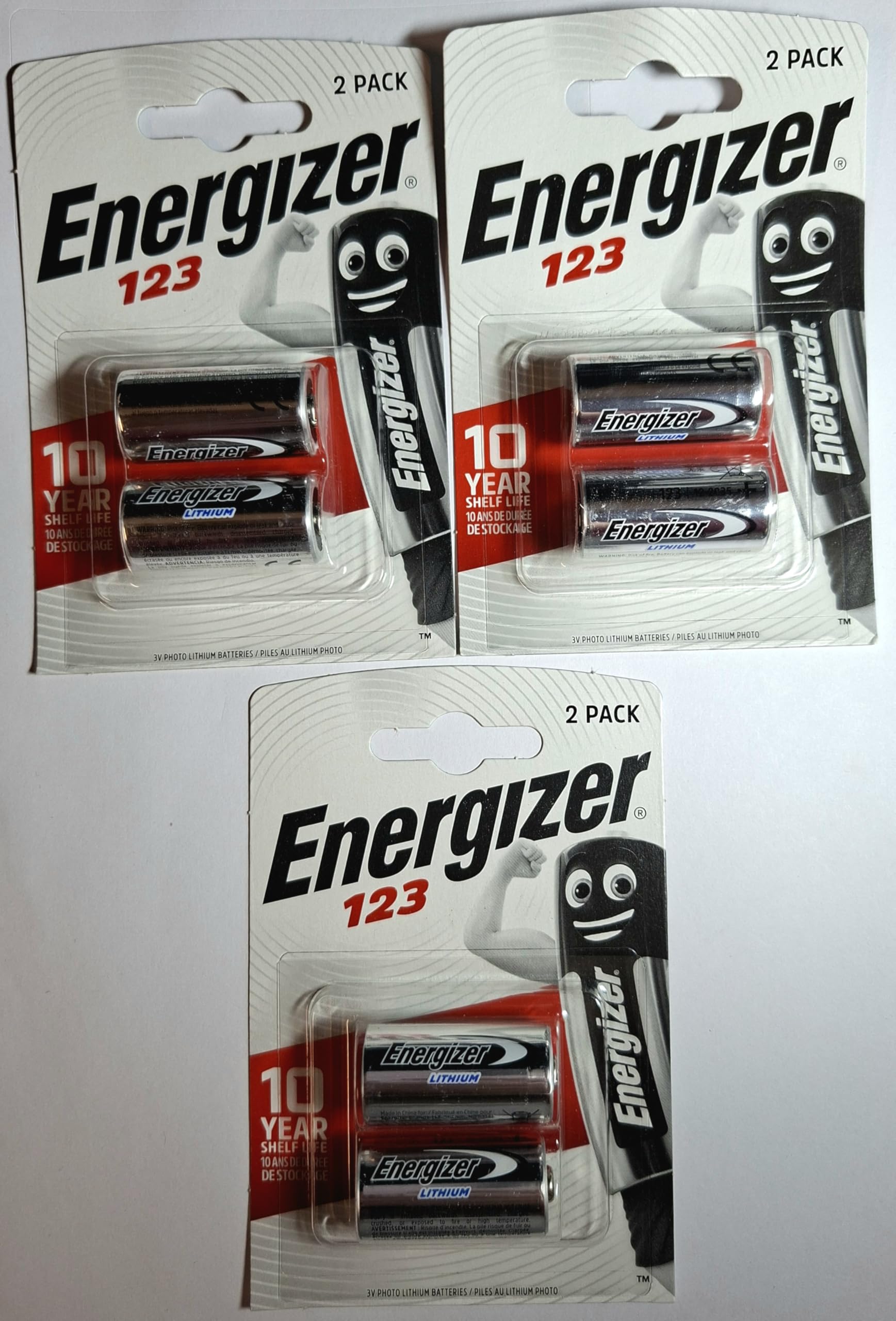 Energizer 123 6 Lithium Batteries - Pack of 6 (Silver)
