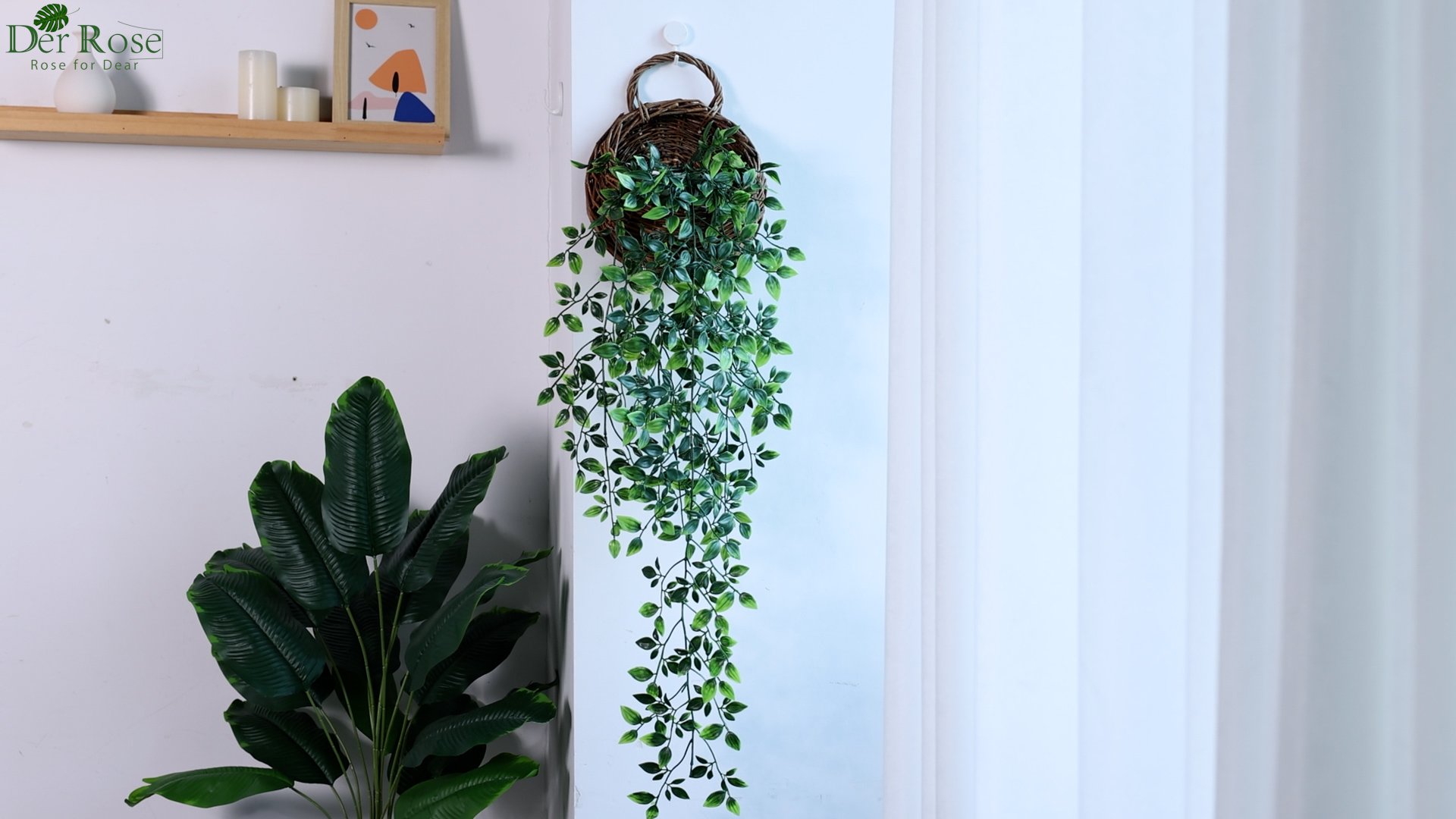 2 Piante Artificiali Appese Di Edera – Rampicanti Finte In Plastica UV Resistant, Lunghe 83,8 Cm, Per Esterno/Interno, Decorazione Da Balcone, Giardino O Ufficio - 2