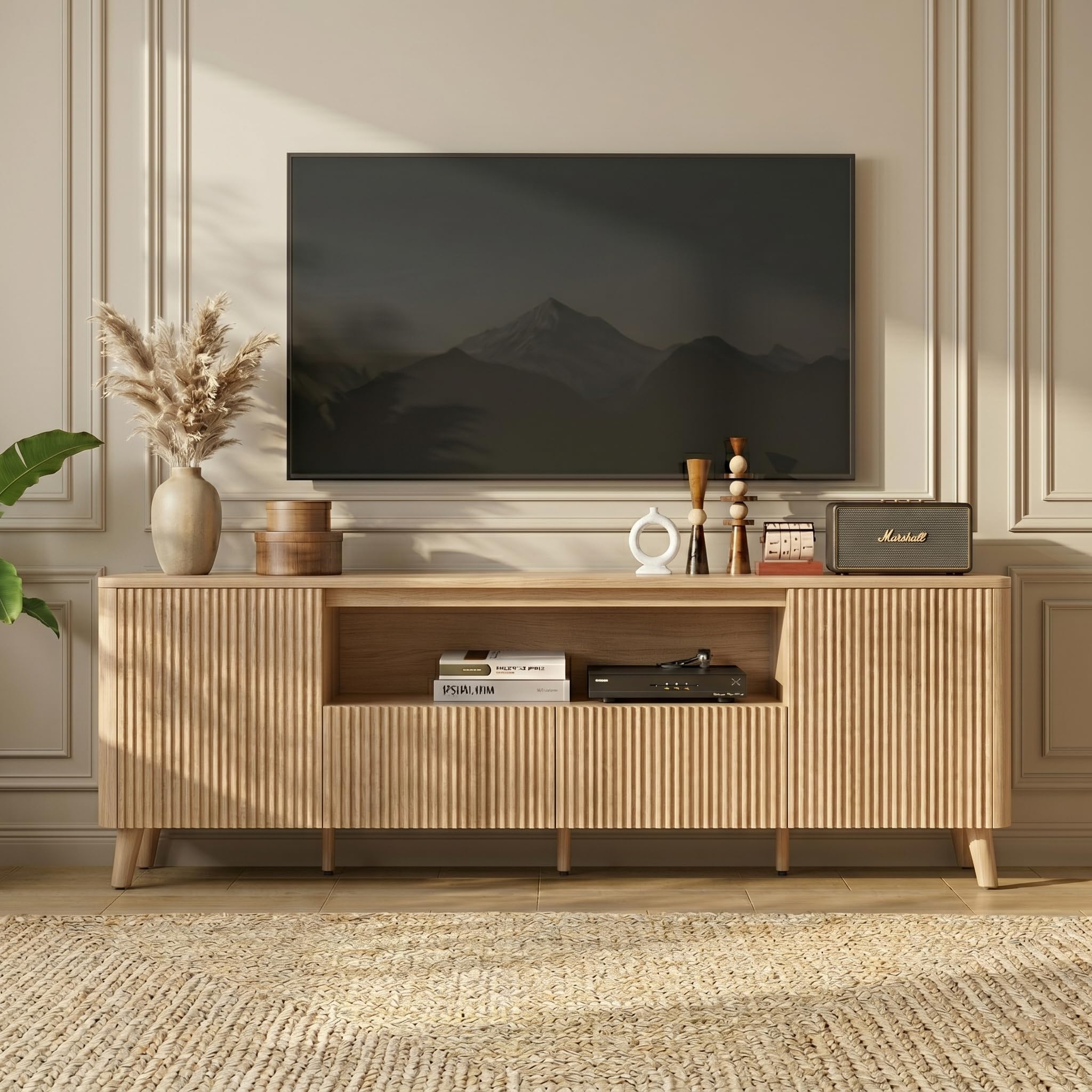Amazon.com: CHITA TV Stands for Living Room, Mid Century Modern TV