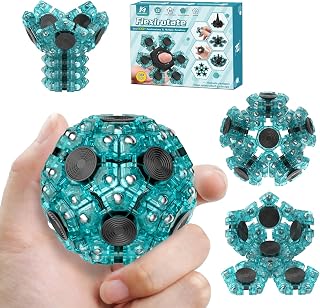 Sphere Magnetic Fidget Toys Adults, Splicing & Turning Fidget Building Toy & Rotate Sensory Fidget Toy Set, Teen Boy Girl Gifts & ADHD Tool Desk Cool Gadgets Toys for Officee Stress Relief