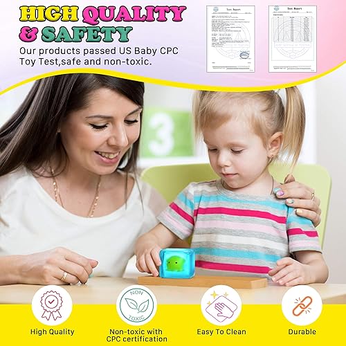 Miniatura 21 de Juguetes sensoriales para la ansiedad con forma de cubo para niños y adultos con autismo, pelotas antiestrés para adultos, juguetes blandos