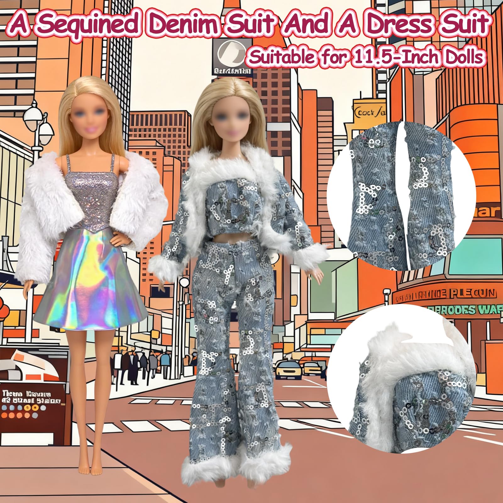12Pcs Doll Clothes and Accessories Compatible with Barbie - Image 2