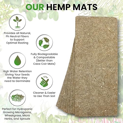 Miniatura 2 de Alfombrillas de cáñamo para ZestiGreens Microgreens & Wheatgrass Kit