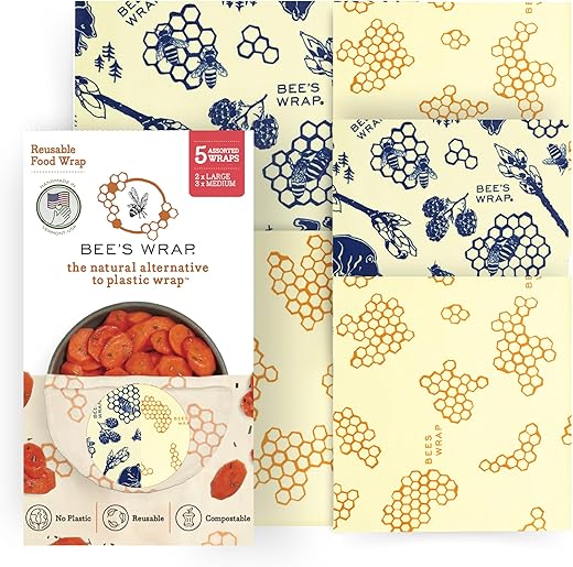 Bee's Wrap Beeswax Wraps vs Honeybee Wrap Kitchen Collection