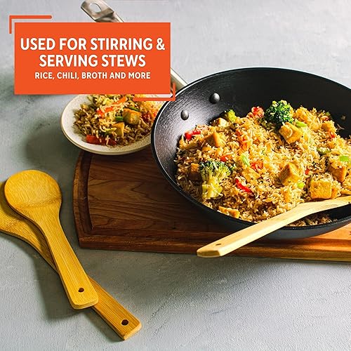 Vista 5 de IMUSA USA Cookware - Juego de cucharas (3 piezas, bambú)