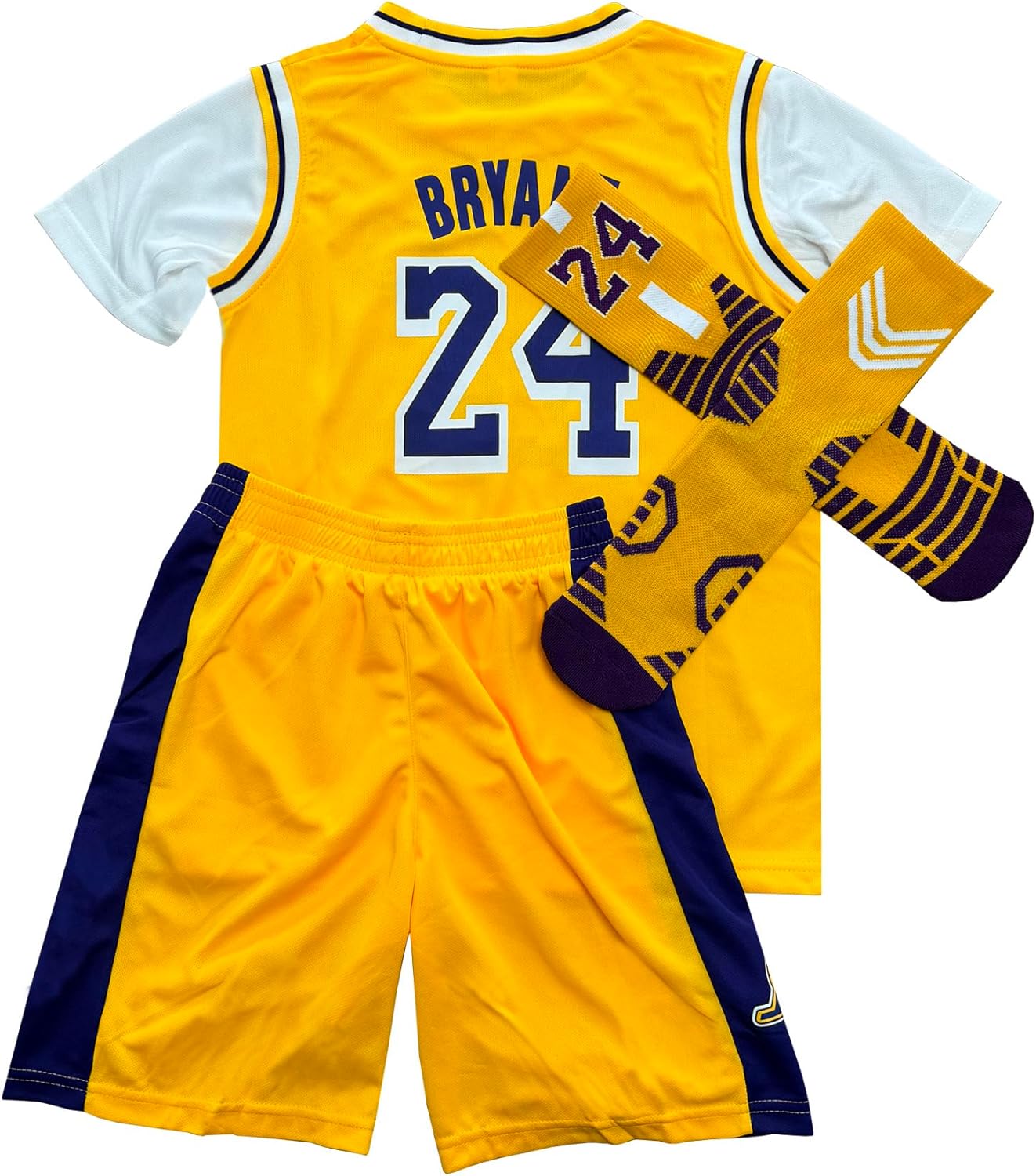 Generic Boys #24 Basketball Jerseys Outfit Tank Top Track Shorts Sport Sets Uniforms for Kids Youth Fans Gift