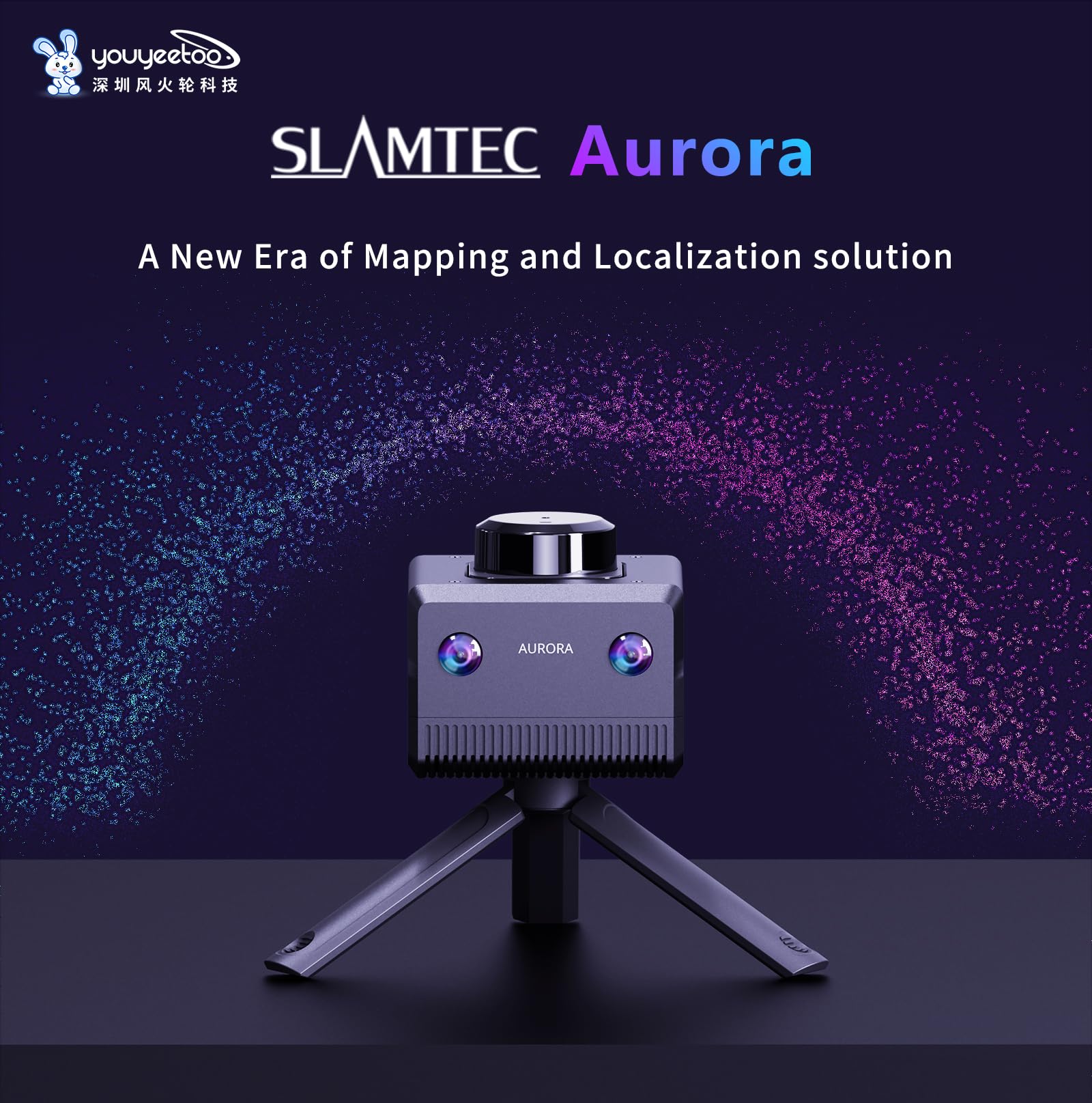 youyeetoo Slamtec Aurora 3D LiDAR, Lidar integrato, IMU, funzioni di telecamera binoculare, 40 metri 3D di posizionamento e mappatura di avviso onnidirezionale 3D, 6DOF, AI Deep Learning