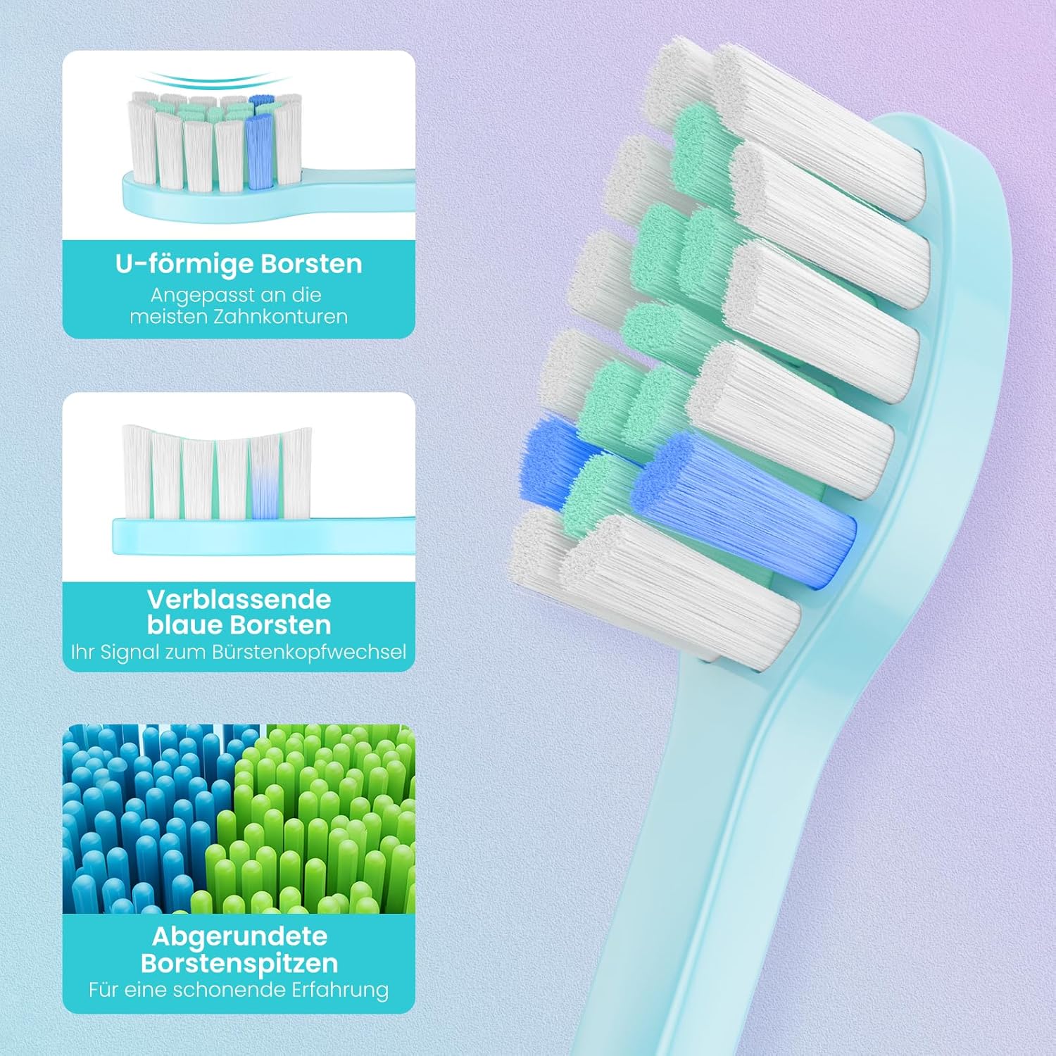 YUNCHI YCDZ-Y7 brush head bristle details