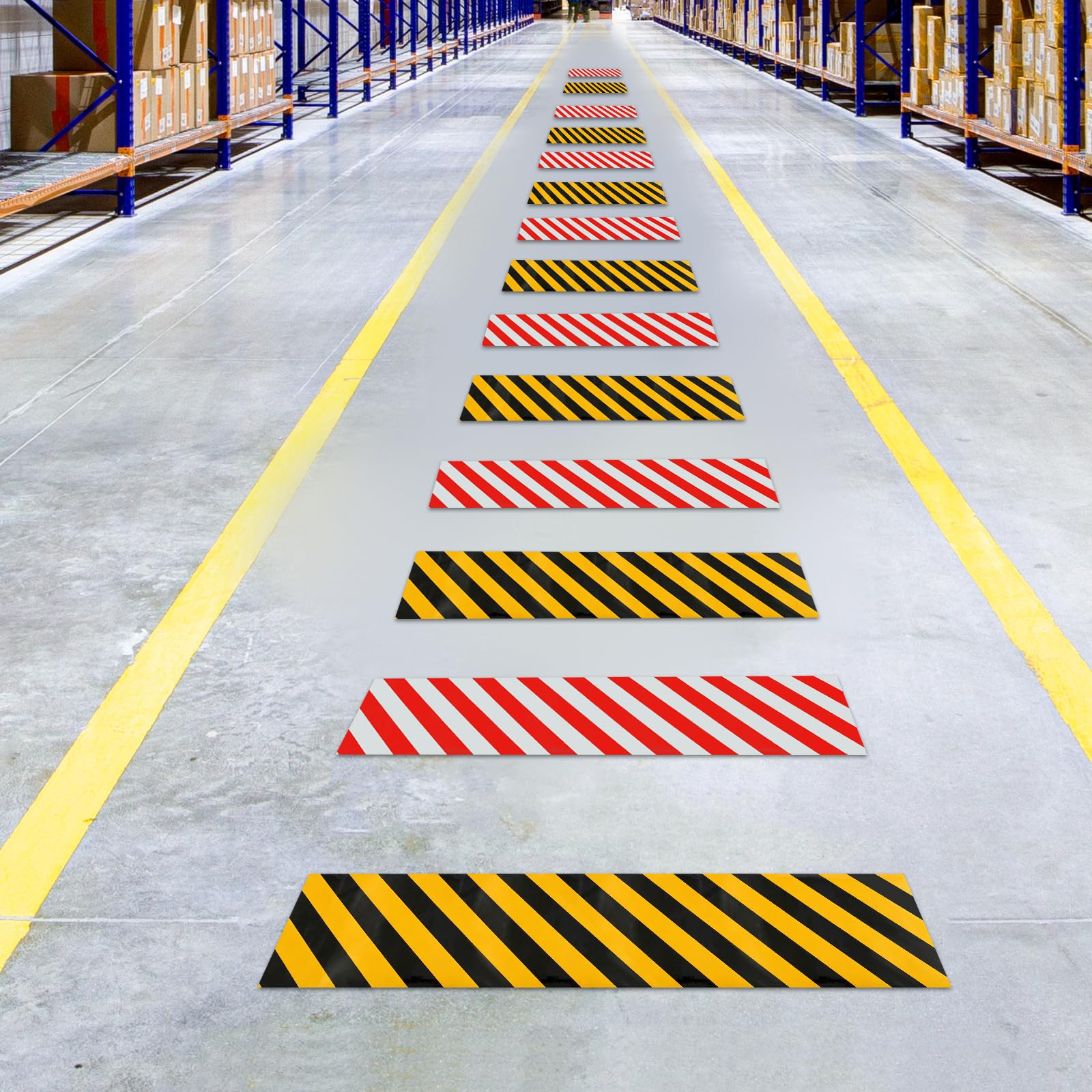 30cm x 30m Warnband Groß Gefahren Markierungs Rot Gelb 2-teilige