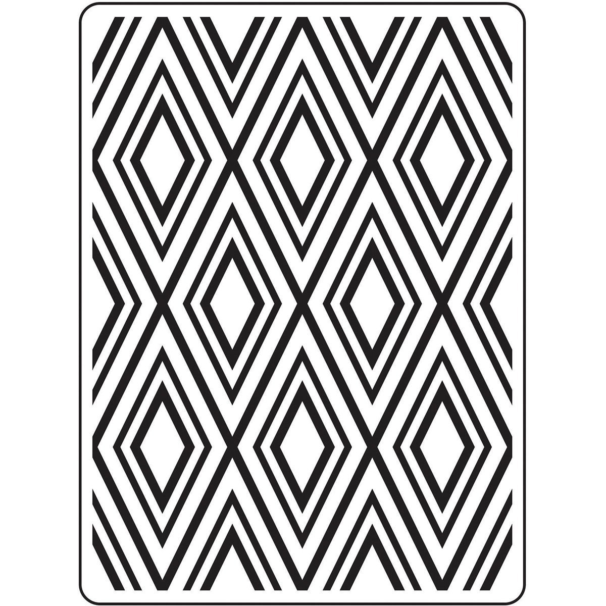 DARICE Embossing Folders: Nested Diamonds Background, Multicolor