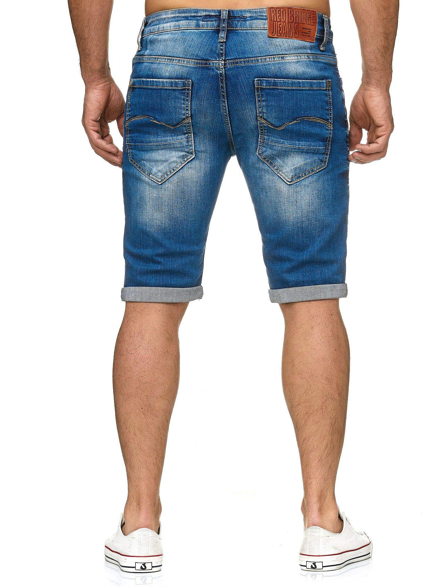 RED BRIDGE Pantaloncini a Jeans da Uomo Bermuda Estivi Casual Denim Cotone