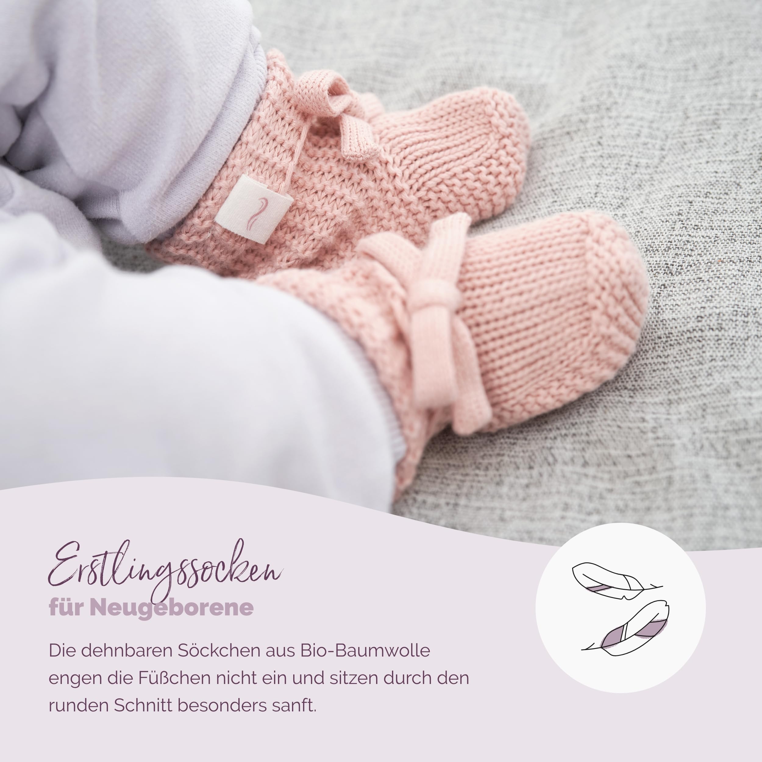 Livella Kuscheltuch „Hase“ mit Söckchen - Reine Bio-Baumwolle – Premium Schmusetuch, Kuscheldecke, Schmusedecke, Strickdecke - Samtweich & atmungsaktiv - Oeko-TEX® Standard 100 und GOTS Zertifiziert