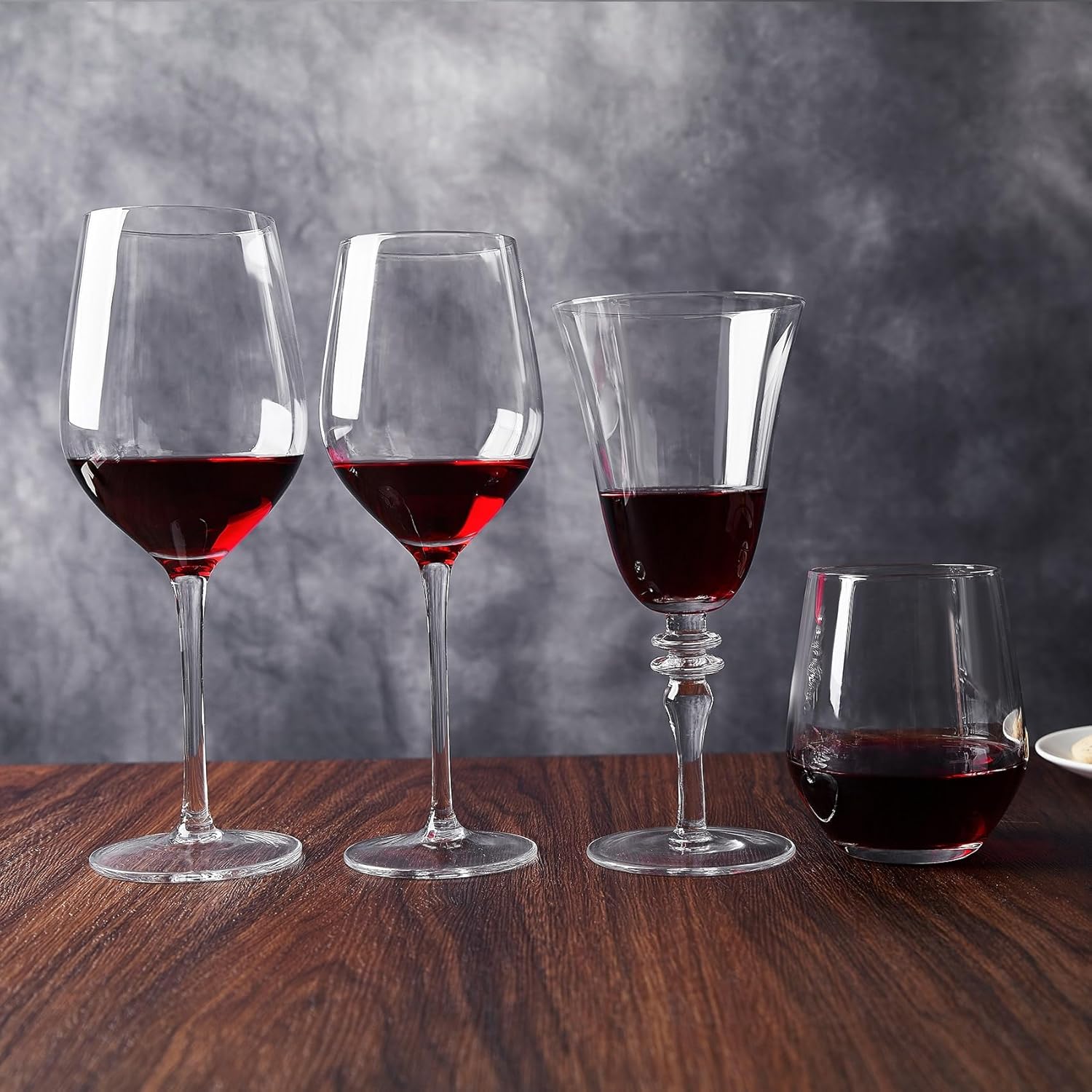 Royalrose Premium Delight Vintage Red Wine Glasses Set of 4, 15.7 oz Goblets Glasses for Wine, Cocktails, Sparkling Water, Elegant Drinkware for Entertaining or Daily Use (Stemless Wine Glasses) - Image 9