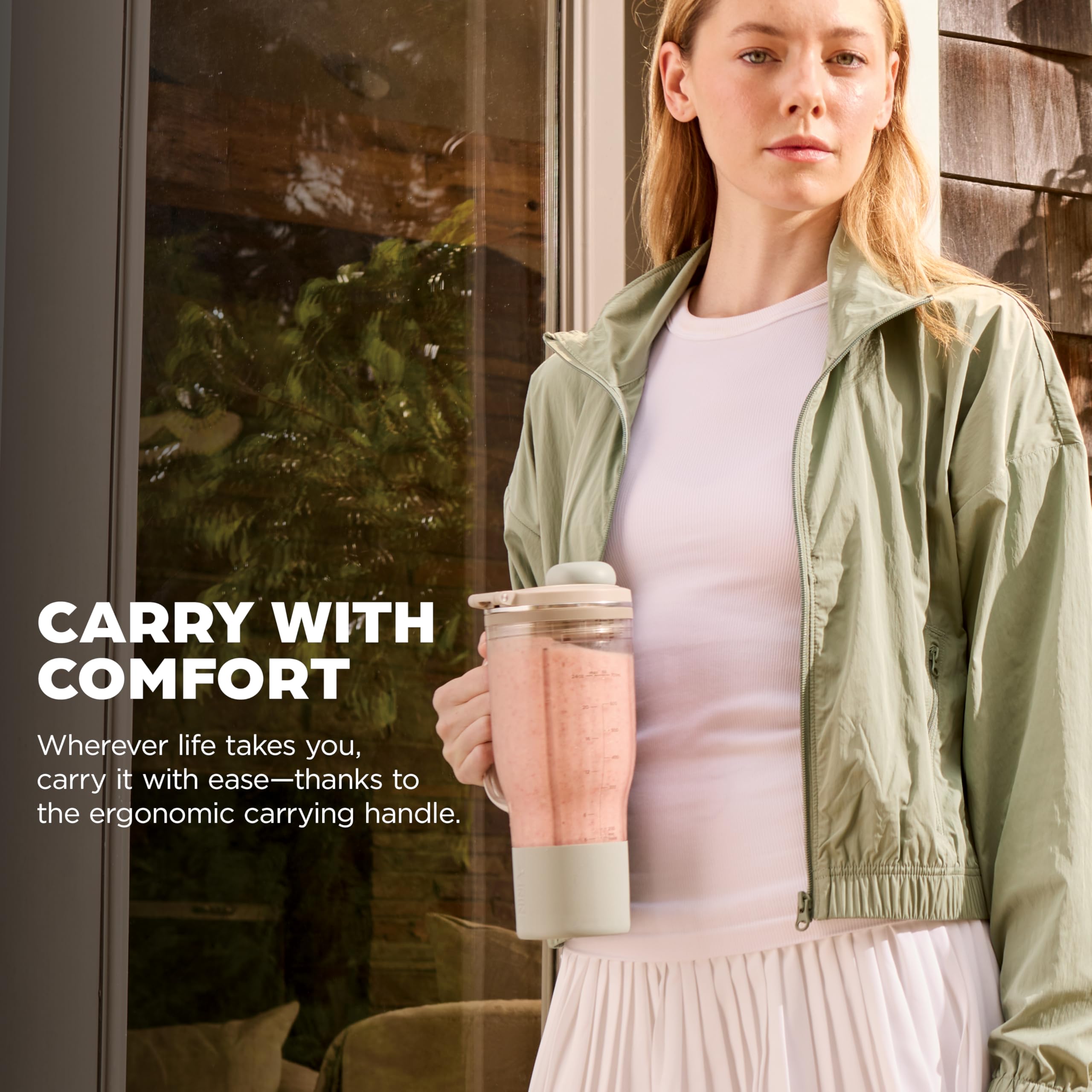 Ninja Blendboss™ | Personal Blender for Smoothies & Frozen Drinks | 26oz Travel Tumbler with LeakProof Lid, Chug Spout & Detachable Straw | Auto-iQ Technology | Stone Mint | DB351ST - 5