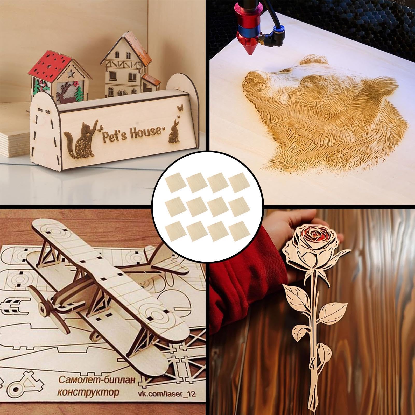 Piezas de madera para manualidades, manualidades de tilo sin terminar