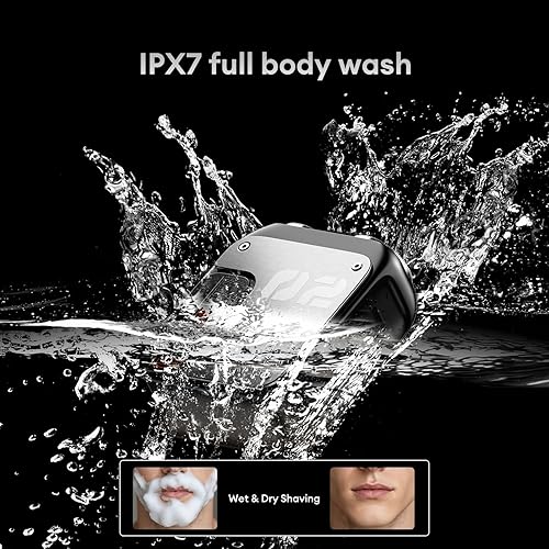 Miniatura 4 de PAXA Mini afeitadora eléctrica para hombres, maquinilla de afeitar eléctrica de 9000 rpm para hombres, afeitadora magnética de doble cabezal