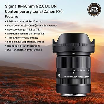 Amazon | Sigma (シグマ) 18-50mm f2.8 DC DN コンテンポラリーレンズ
