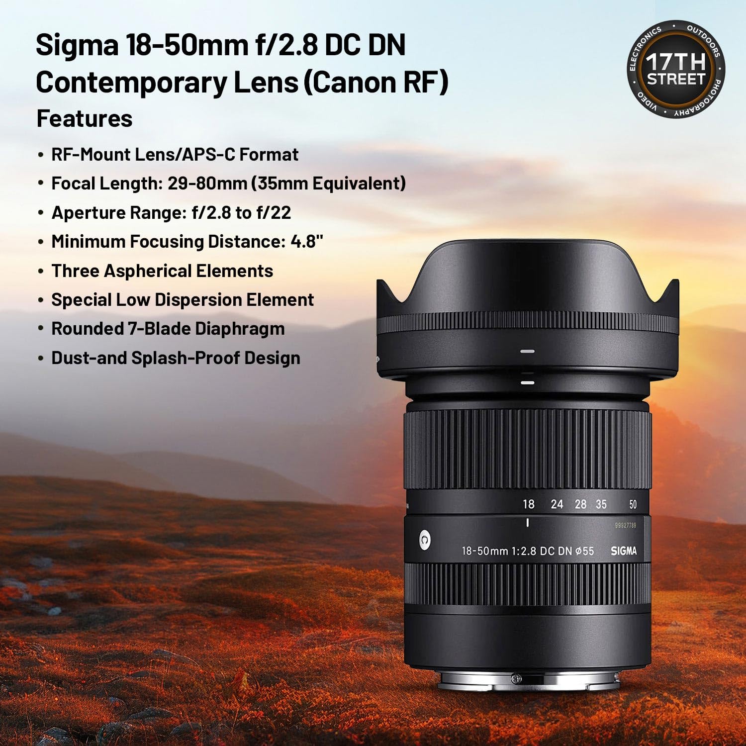 Amazon | Sigma (シグマ) 18-50mm f2.8 DC DN コンテンポラリーレンズ