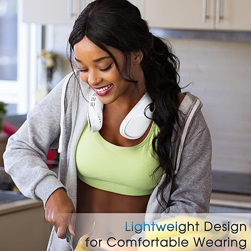 Miniatura 7 de Jawhock Ventilador de cuello refrescante, ventilador de cuello sin aspas manos libres con placa de enfriamiento, ventilador de banda de cuello de