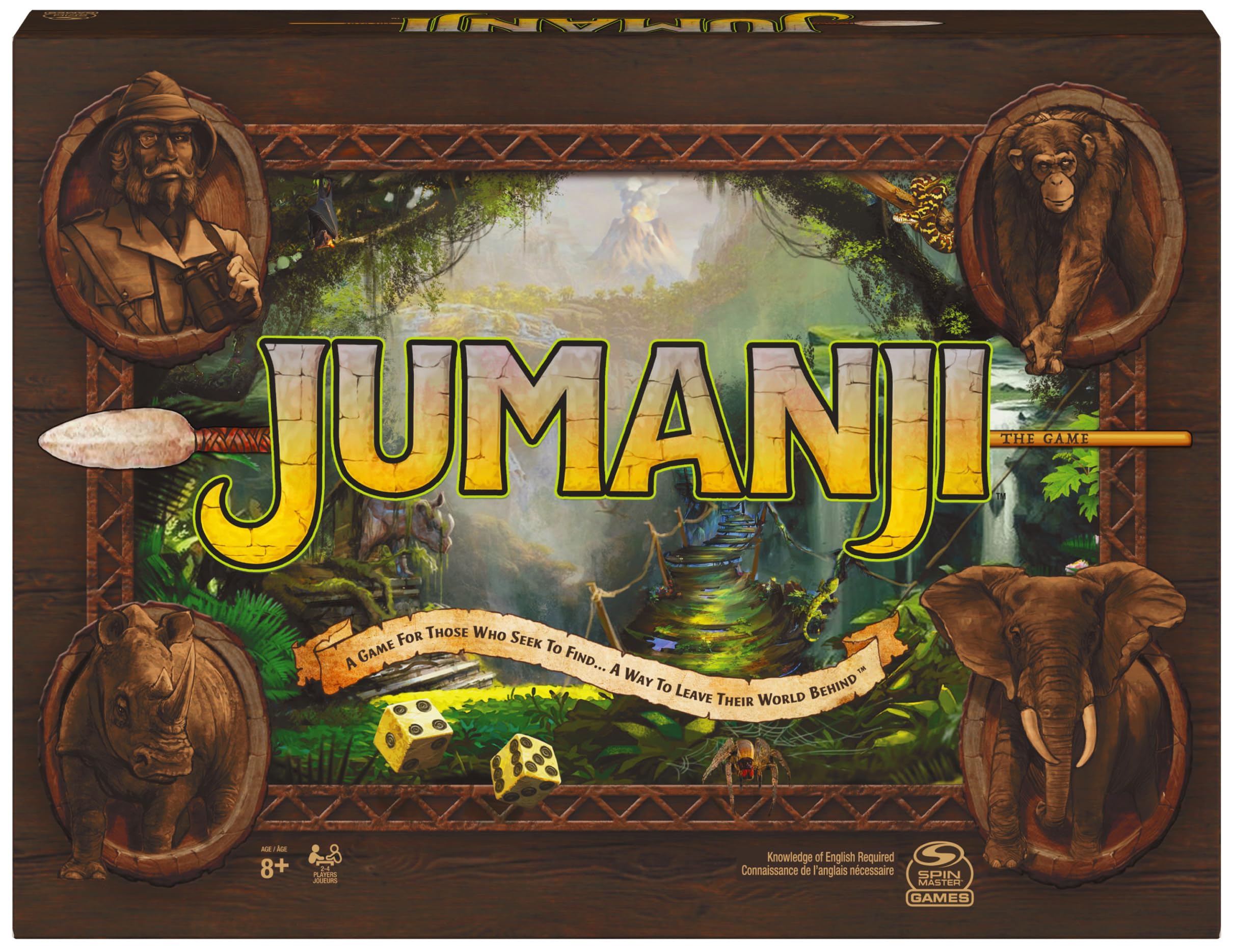 Jumanji: el Juego, clásico Juego de Mesa de Aventuras para familias y niños a Partir de 8 años