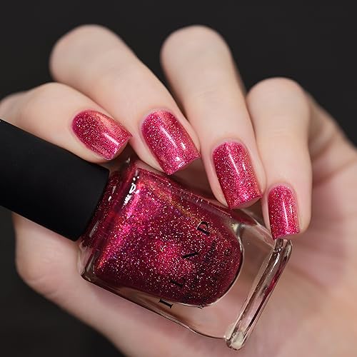 Miniatura 2 de ILNP Nexus - Esmalte de uñas holográfico color frambuesa profunda (Rich Raspberry)