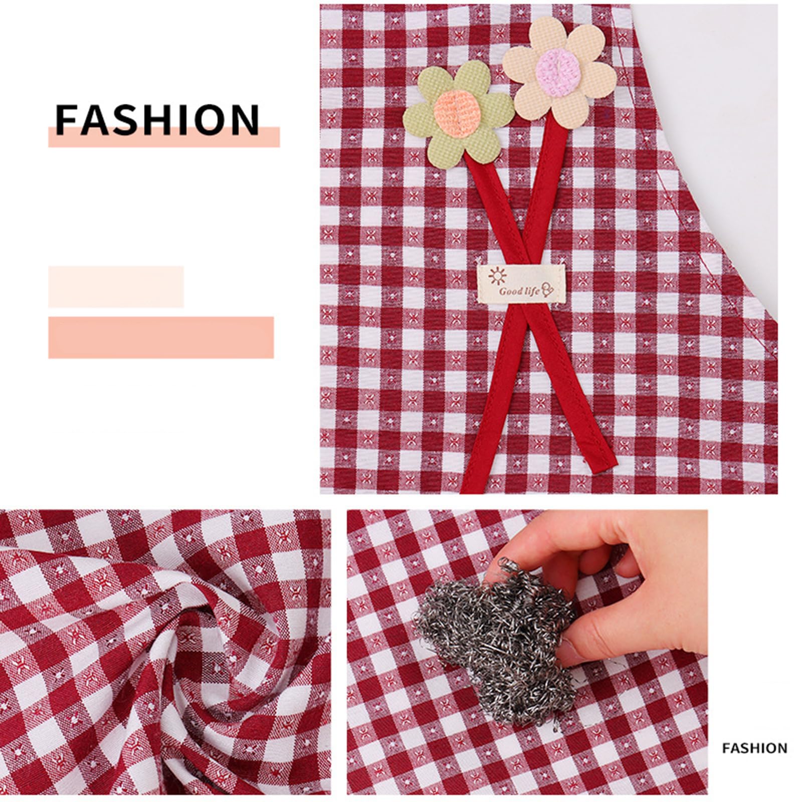Gartenschürze, Schürzen 2 Stück Küche Damen Kochschürze mit Taschen Kochen