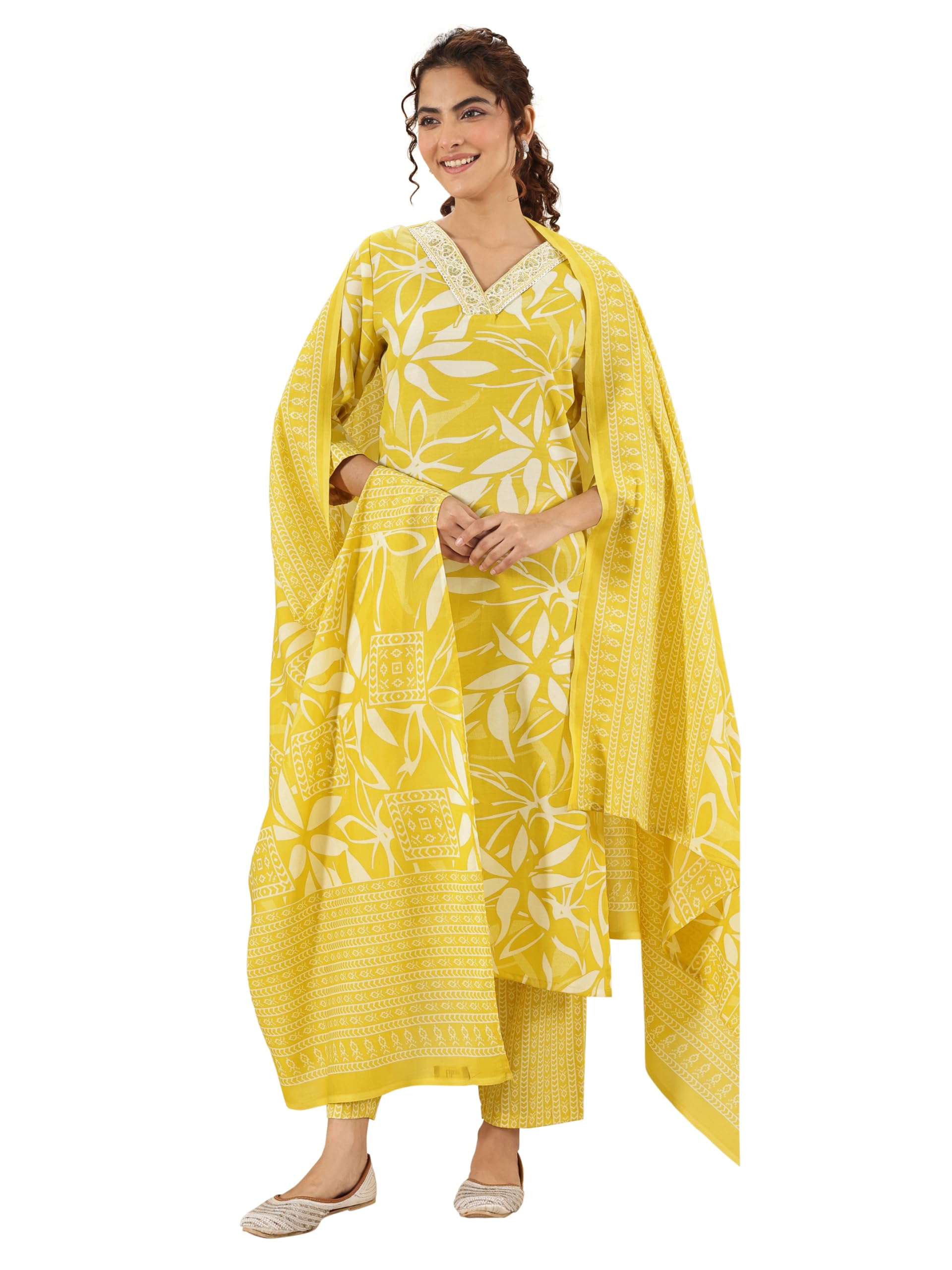 Women's Cotton Blend Kurta Set