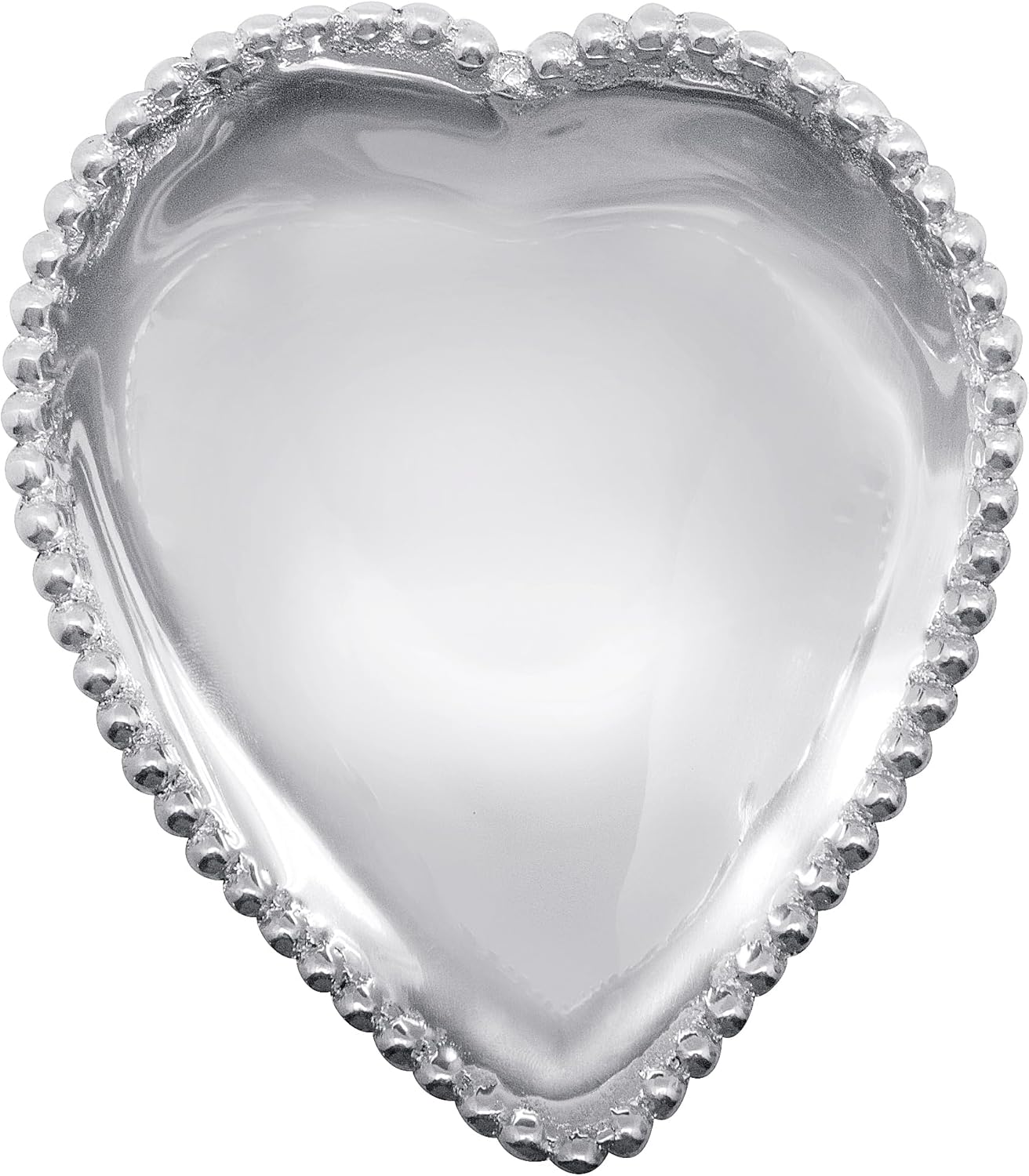 Mariposa Beaded Heart Bowl, Silver