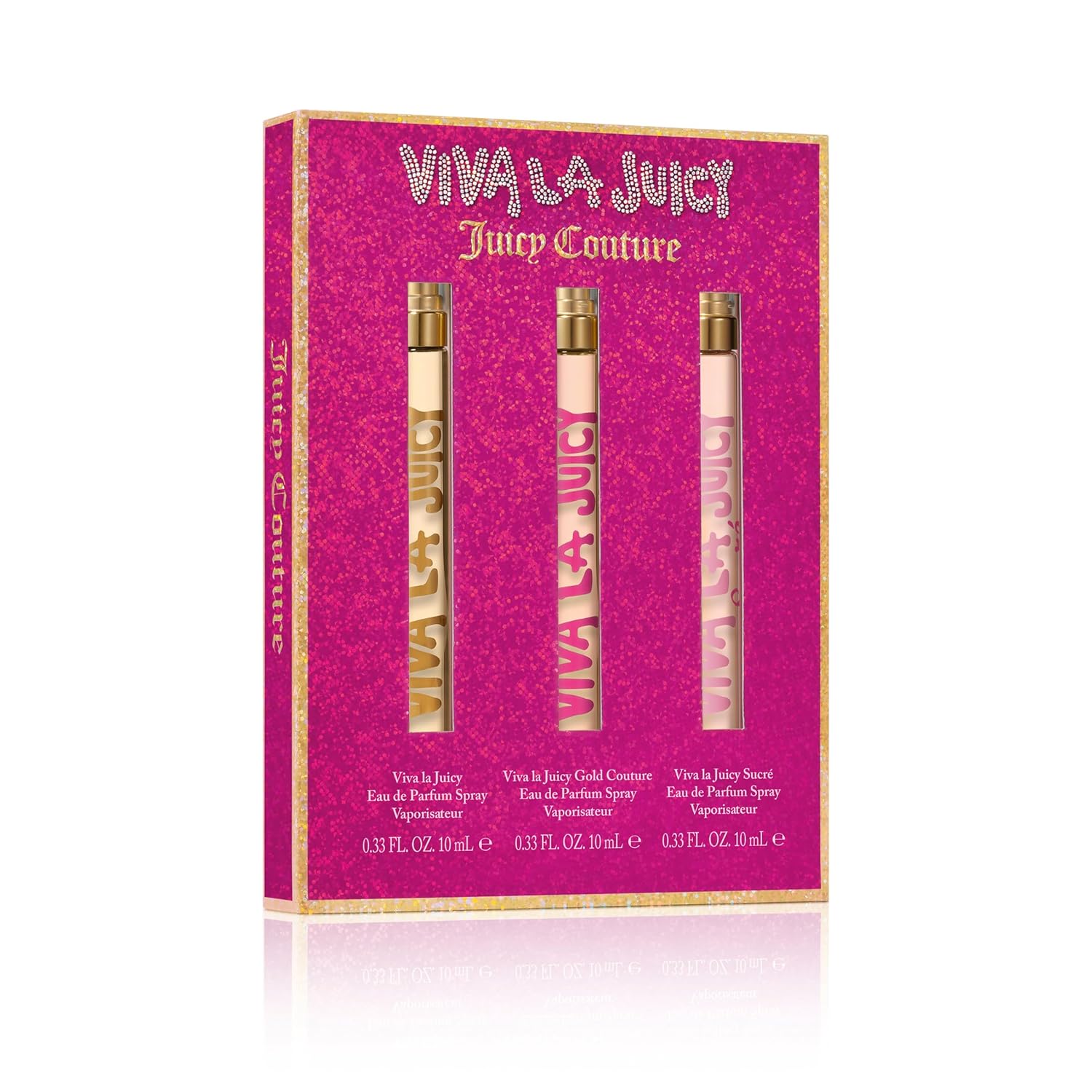 Juicy Couture Viva La Juicy Eau de Parfum 3 Piece Fragrance Gift Se, Includes Three Spray Pen Women's Perfumes - Floral & Sweet, Travel Size, 0.33 fl oz - Image 1 of 15