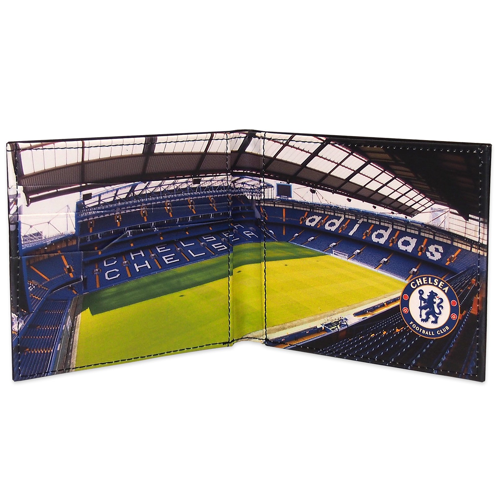 Chelsea FC Official Football Gift Embossed Crest Stadium Wallet Black