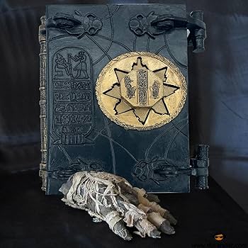 金色刺繍の神話的アート　アンティーク　遺品整理　作者不明 Amazon.co.jp: ミイラの小道具のレプリカ死者の書、手作りの樹脂