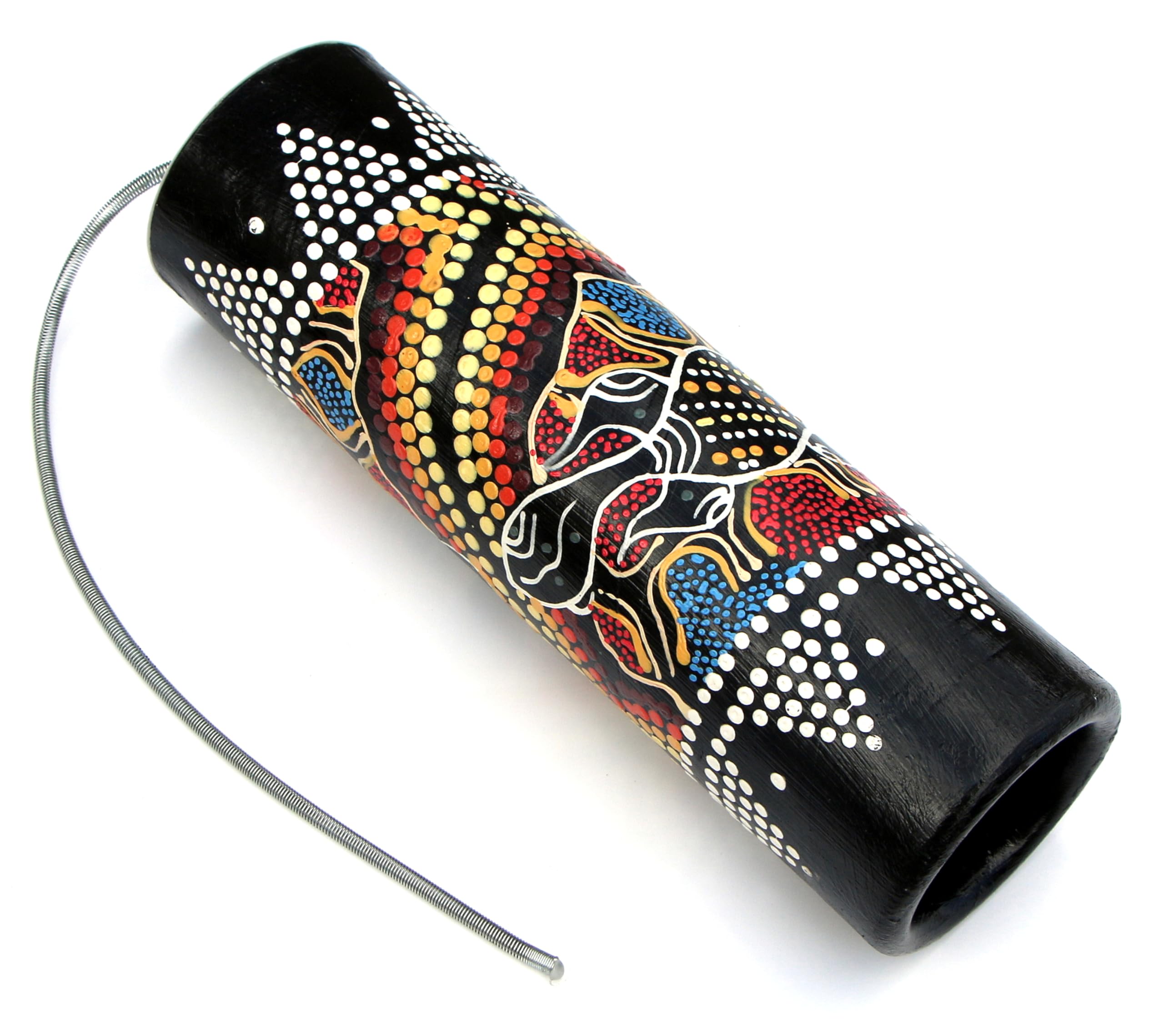 25 cm Donner-Trommel - Gewittermacher Donnermacher mit Dot-Paint Bemalung Regenmacher Musik 105