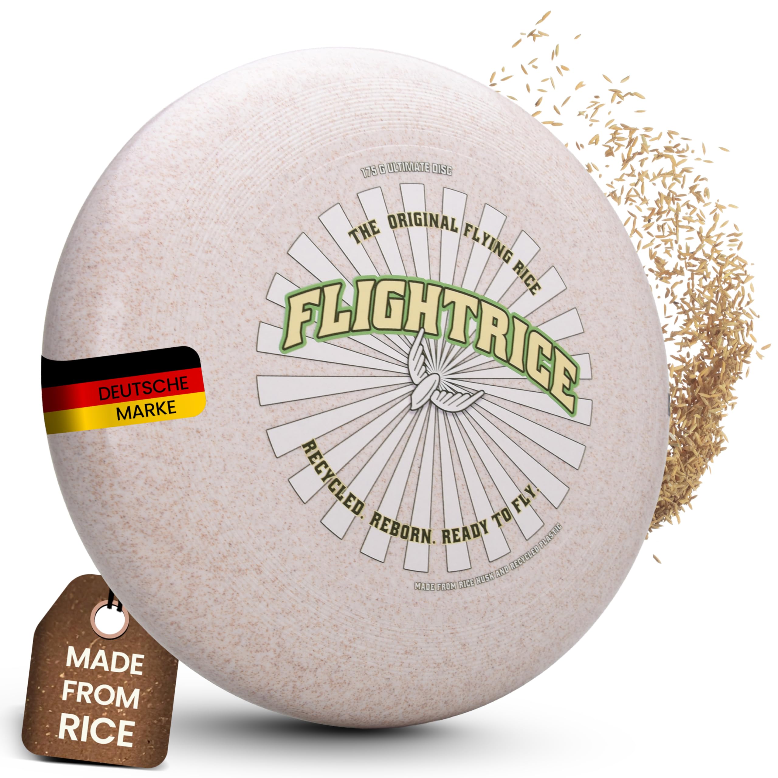 Frisbee Professionale 175g in Plastica Riciclata Antiscivolo per Spiaggia e Parco