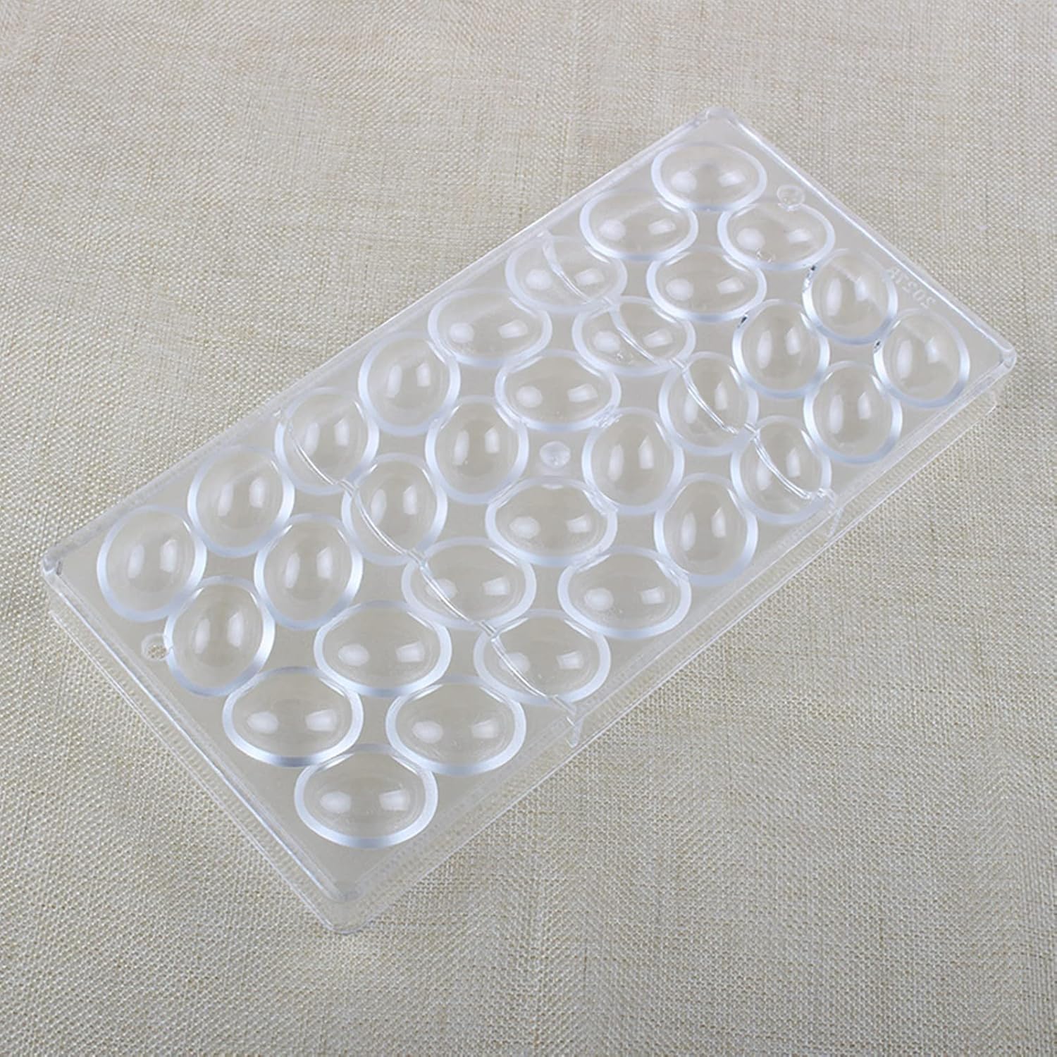 Paquete de 2 moldes de policarbonato para hacer chocolate con raspador (cubo + huevo ovalado)