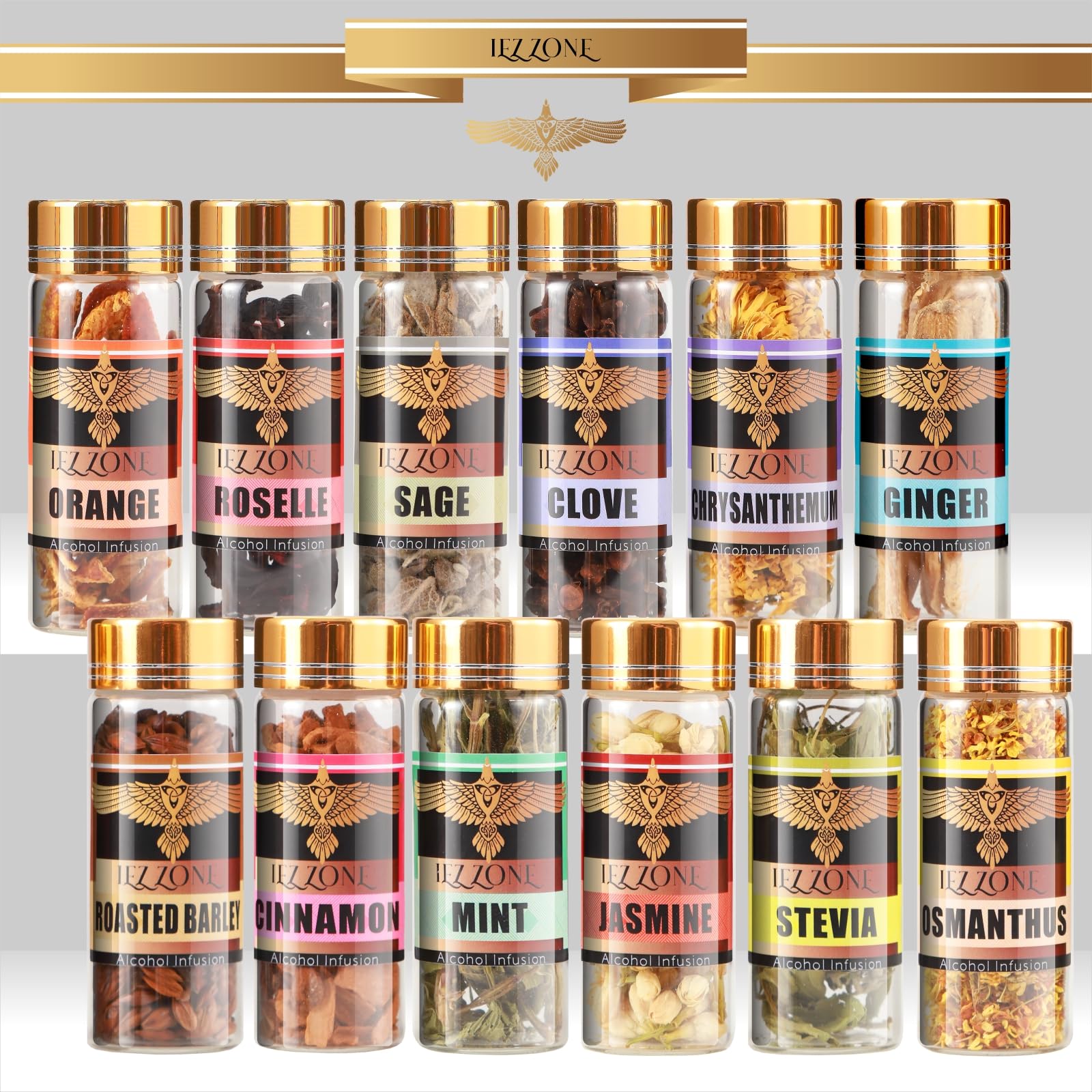 Alcohol Infusion Kit for Infusing Whiskey, Gin, Rum, Tequila, Vodka, Make Your Own Flavored Spirits with Natural Ingredients - Whisky Gift for Father's Day,Primium Anniversary|Valentine's Day|Birthday Gift for Men, Husband