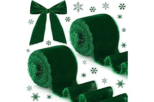 6 Yards Antiqued Frayed Velvet Ribbon for Wedding Bouquets, Invitations, Cards, Crafts, Wreaths, and Decor