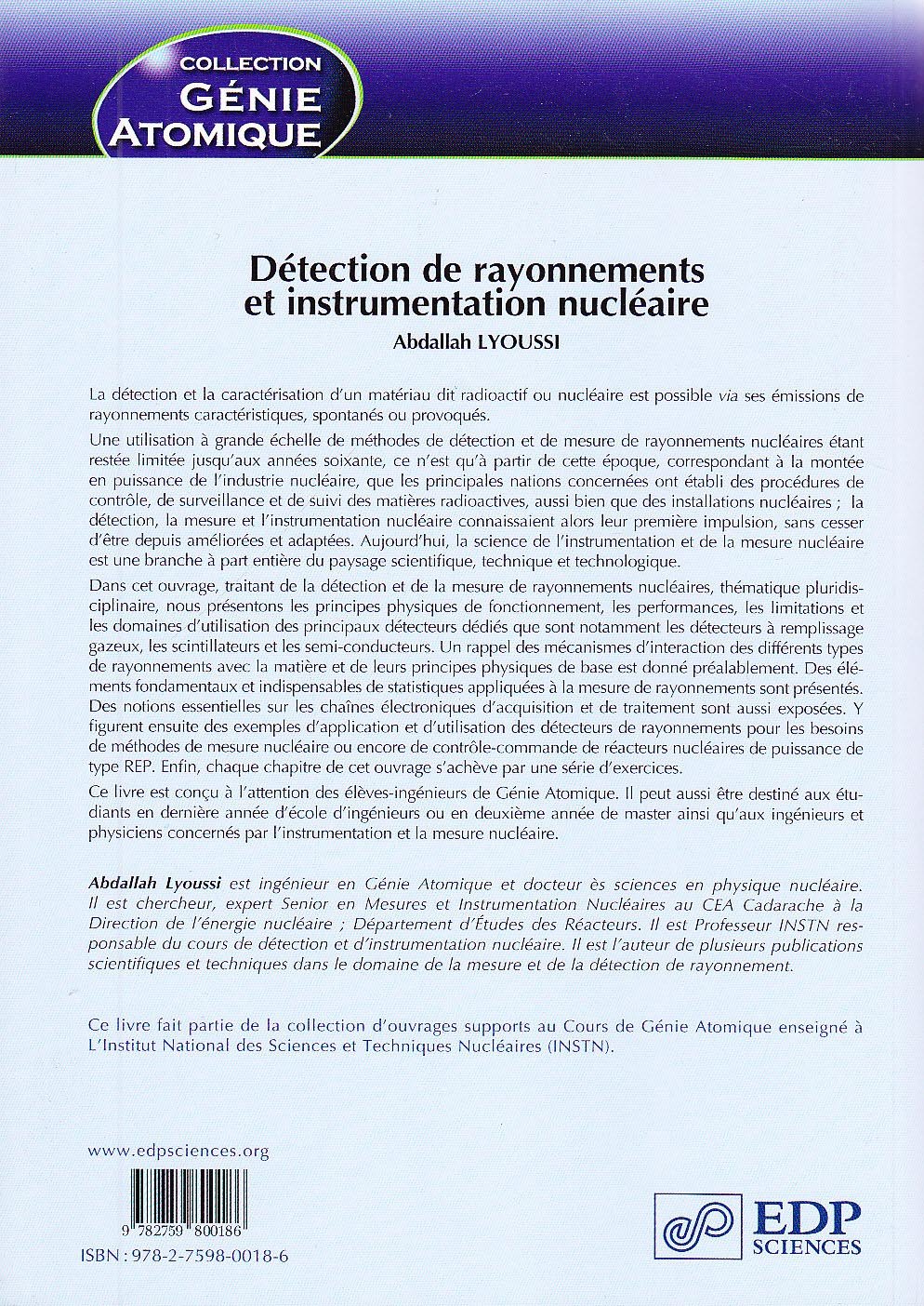 Détection de rayonnements et instrumentation nucléaire