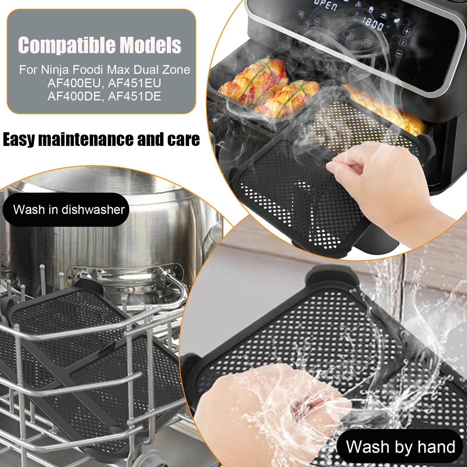 2 Protections Anti-éclaboussures Pour Foodi Max Dual Zone Af400eu Af451eu~p142229573