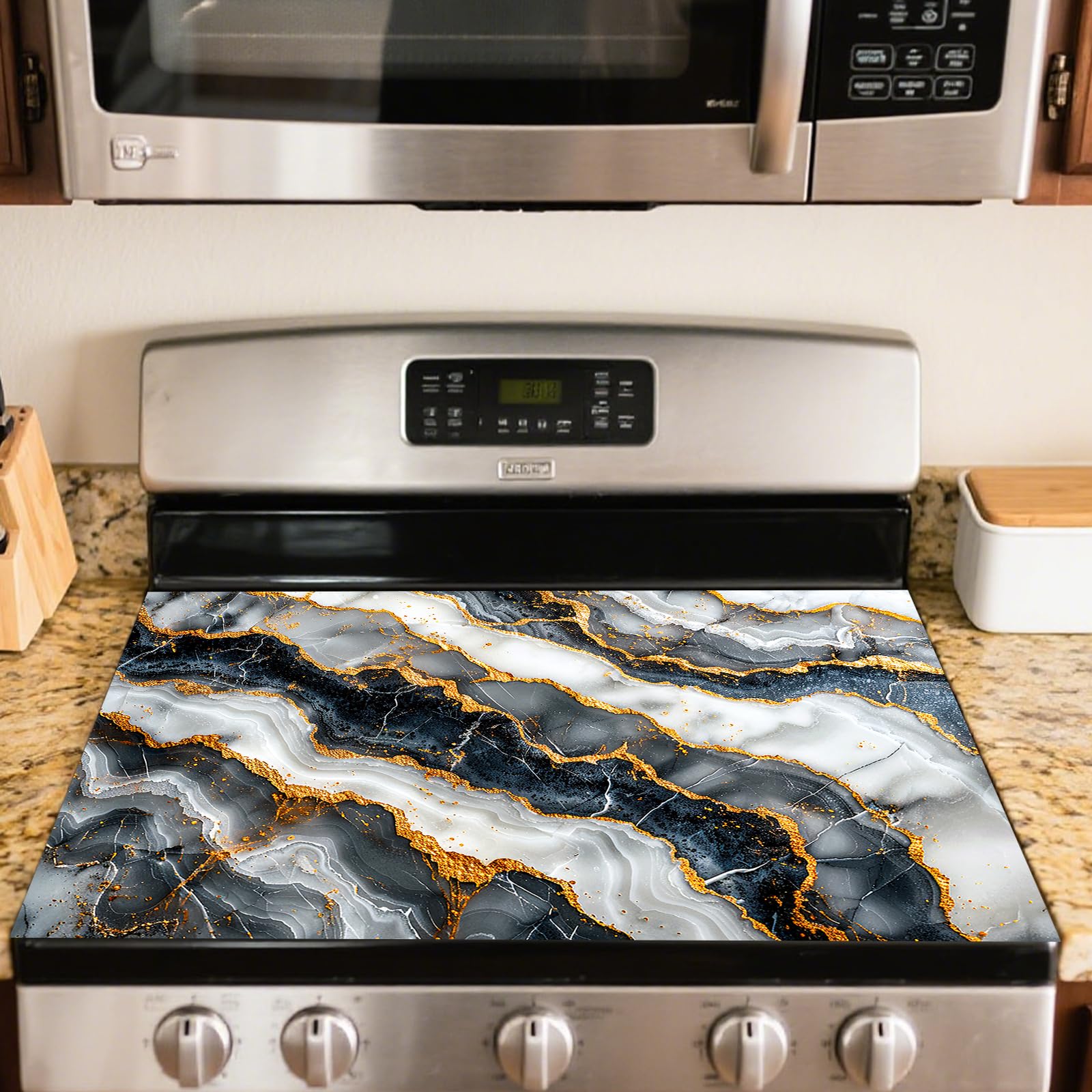 Nuxovilar Stove Top Cover Cooktop Protector 20x28in Polyester Glass