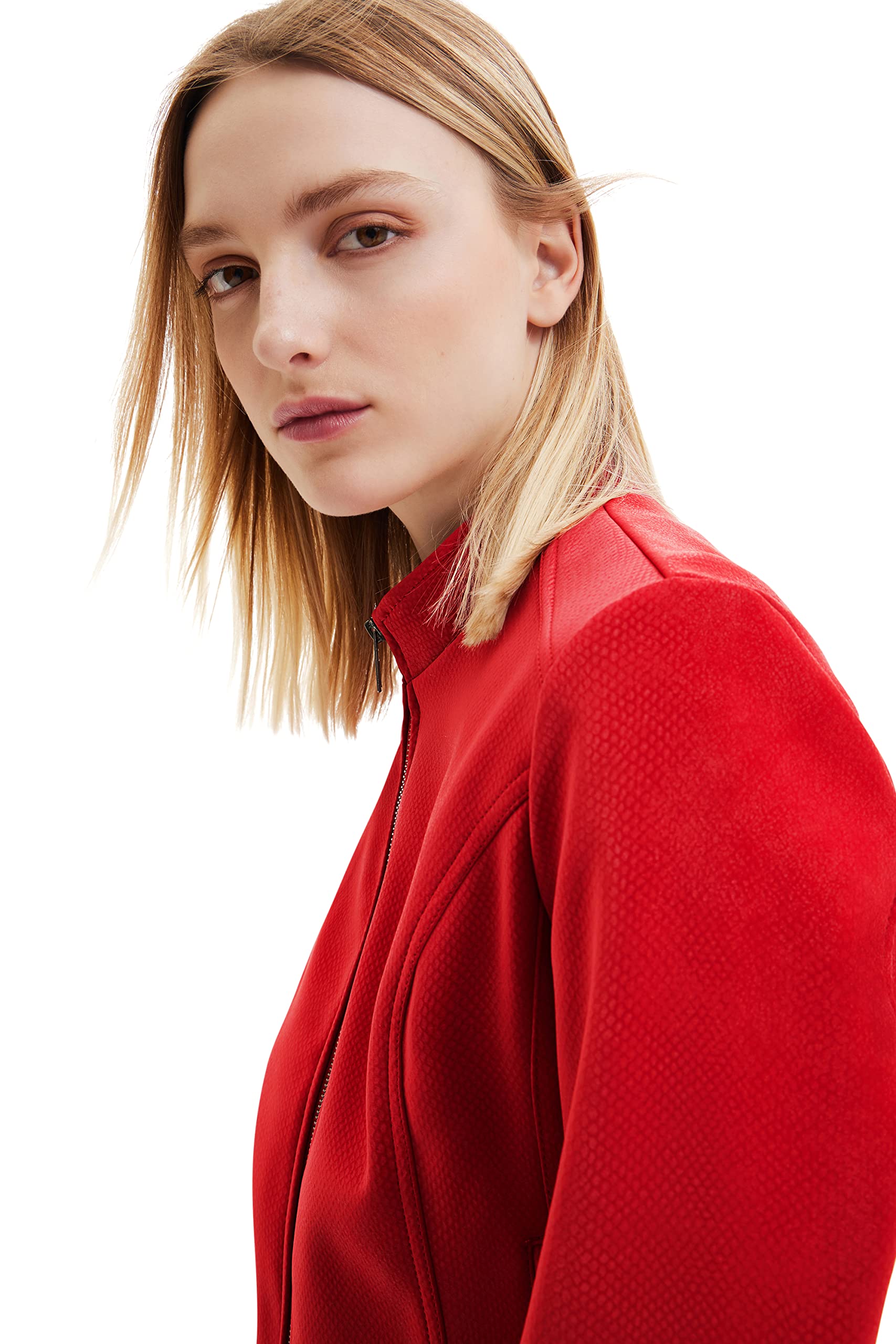 Desigual Chaq_las Vegas, 3092 Red, CAPPOTTO PU Donna