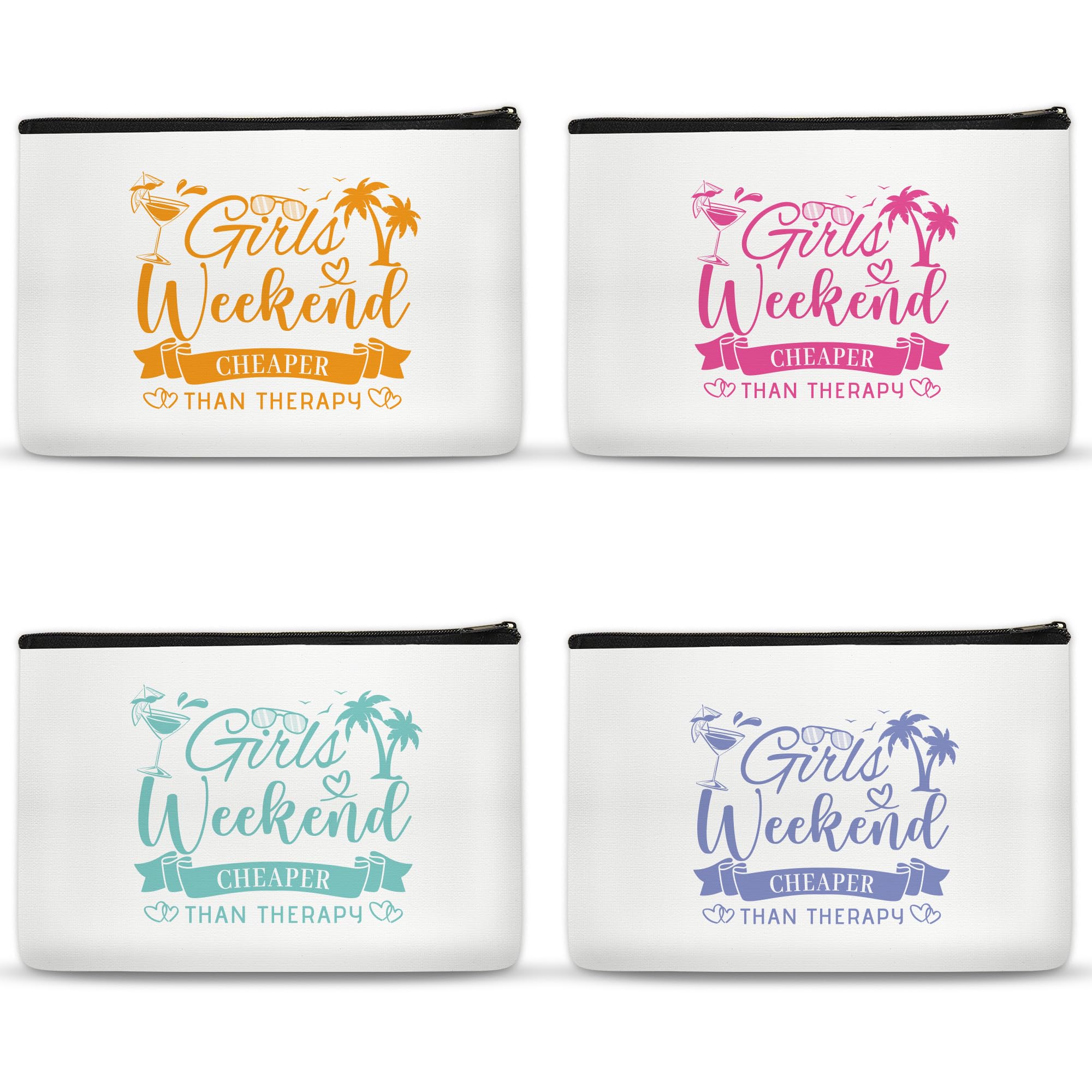 SEAOYOZO Girls Weekend Gifts Makeup Bags for Women Girls Trip Gifts Cosmetic Bag Travel Toiletry Bag Zipper Pouch Friendship Bachelorette Party Favors