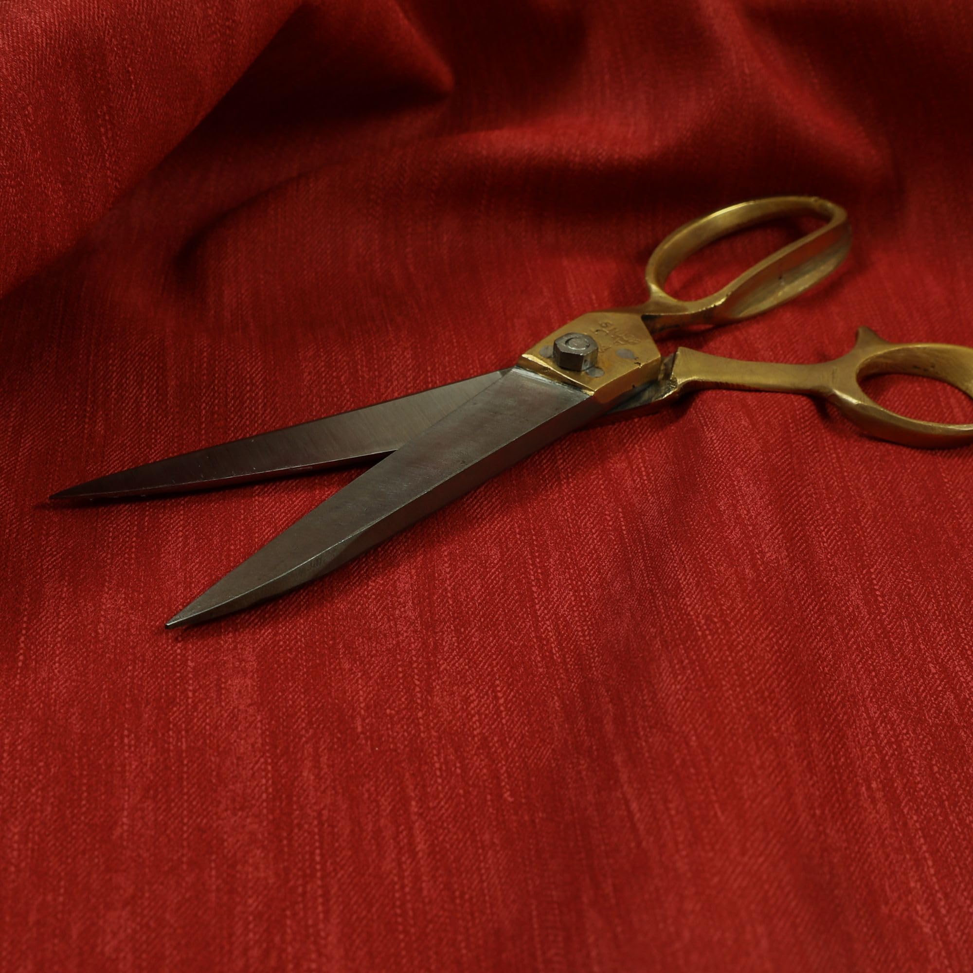 Redbrick Mill Fabrics Flame Retardant Red Colour Soft Jeans Denim Effect Faux Leather Upholstery Vinyl Fabric (Per Metre)