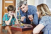 Vista 7 de VAMSLOVE Chinese Checkers - Tablero de juego de madera grande de 15 pulgadas, versión mejorada, 60+12 canicas de vidrio coloridas de 16mm